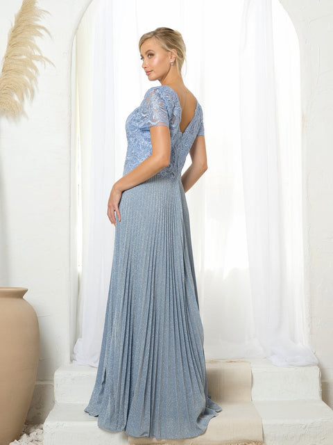 Eva Fashion 5241 Metallic Mother of the Bride Gown