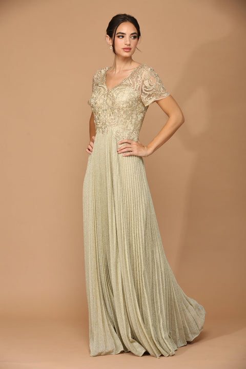 Eva Fashion 5241 Metallic Mother of the Bride Gown