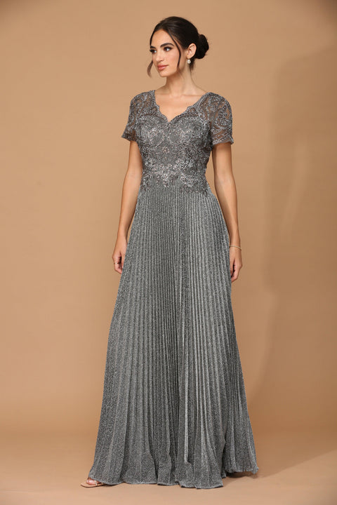 Eva Fashion 5241 Metallic Mother of the Bride Gown
