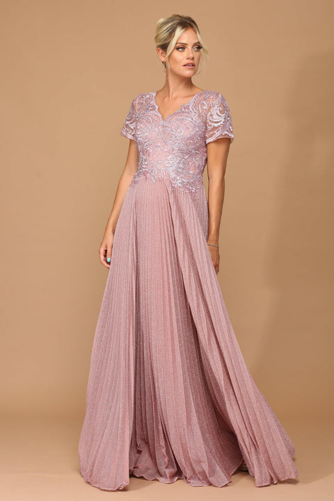 Eva Fashion 5241 Metallic Mother of the Bride Gown