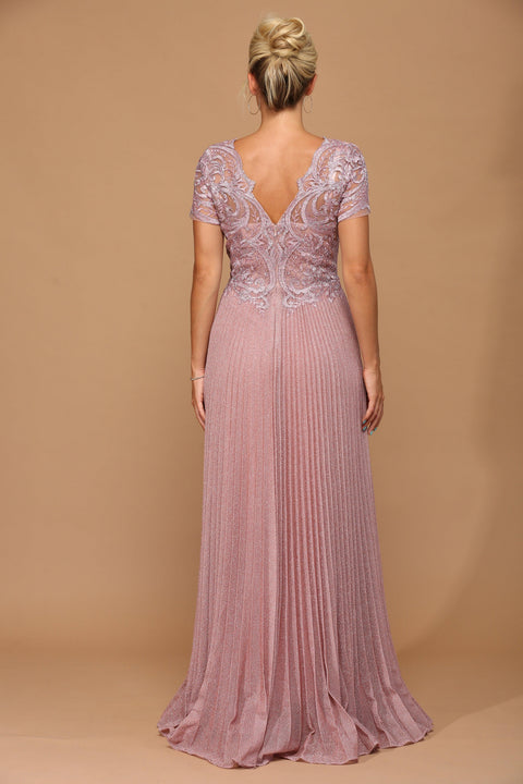 Eva Fashion 5241 Metallic Mother of the Bride Gown