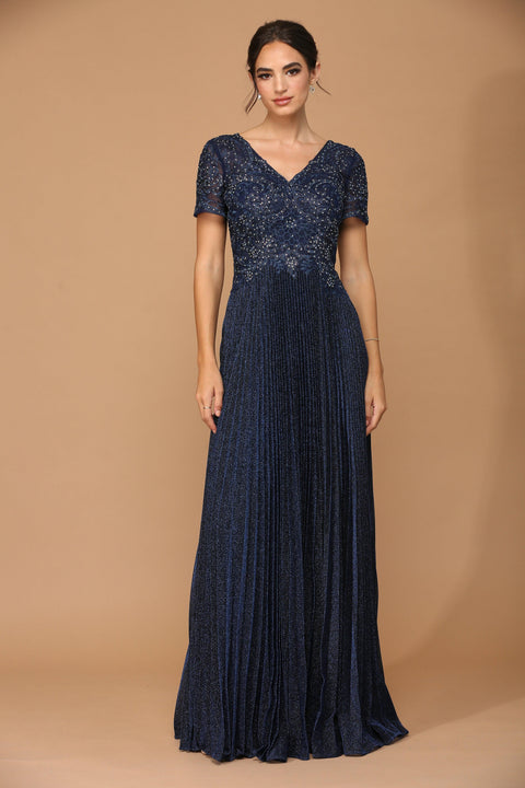 Eva Fashion 5241 Metallic Mother of the Bride Gown