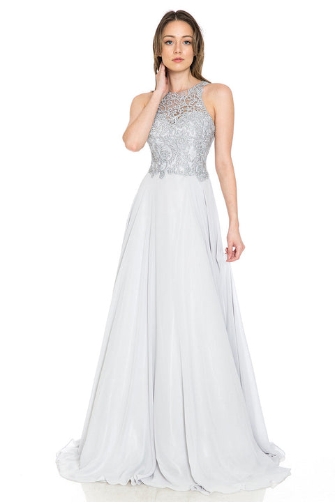 Long A Line Evening Formal Dress Lenovia 8169