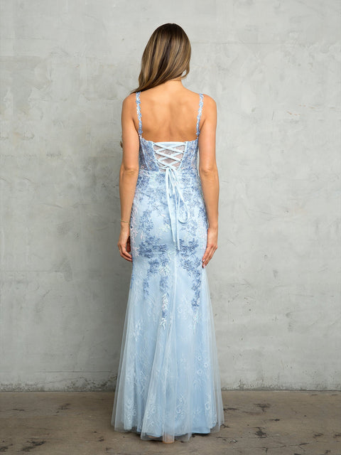 Eva Fashion 5259 Slit Lace Prom & Evening Gown