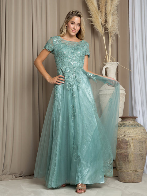 Eva Fashion 5261 A Line Mother of the Bride Gown