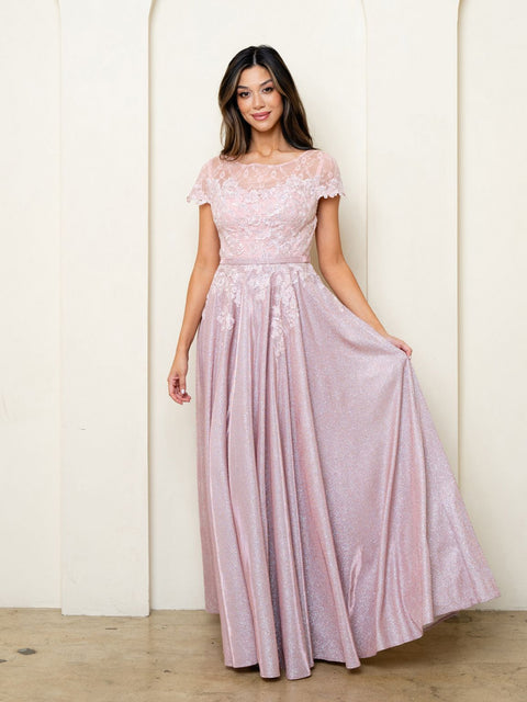 Eva Fashion 5273 Metallic Mother of the Bride Gown