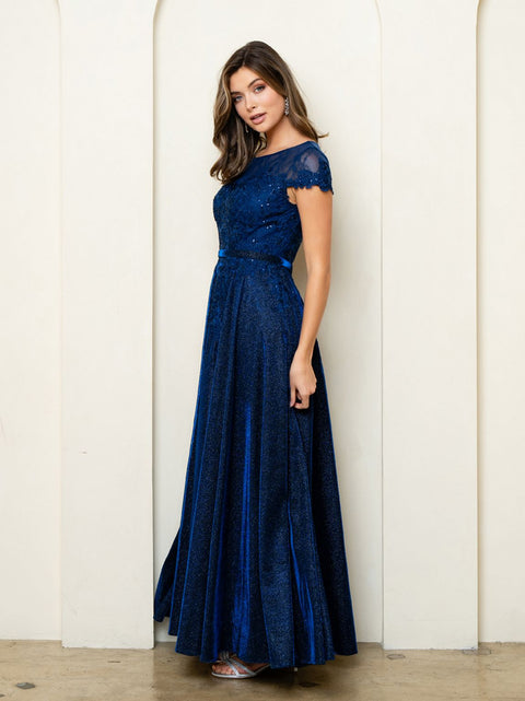 Eva Fashion 5273 Metallic Mother of the Bride Gown