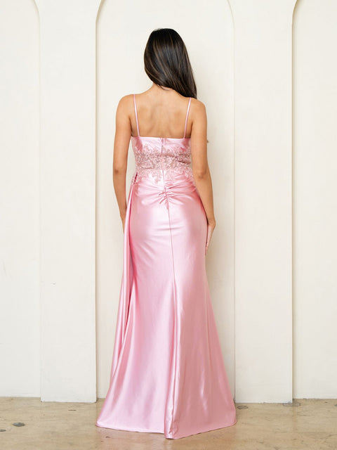 Eva Fashion 5278 Slit A Line Prom & Evening Gown