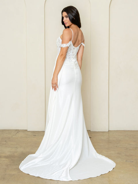 Eva Fashion 5308 Fitted Corset Lace Bridal Wedding Dress