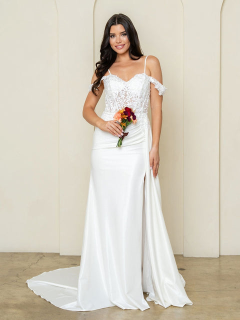 Eva Fashion 5308 Fitted Corset Lace Bridal Wedding Dress