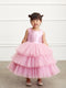 Metallic Glitter Layered Tulle Junior Bridesmaid 2-12 By Tip Top Kids