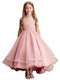 Big Girls Mauve Pearl Rhinestone Lace Tail Skirt Junior Bridesmaid Dress 8-16