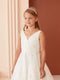 Girls Embroidered Floral Sequin Communion Dress by Tip Top 2-16
