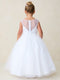 Girls Flower Girl Dress with Beaded Bodice and Tulle Skirt 2-16 By Tip Top