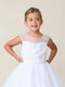Girls Flower Girl Dress with Beaded Bodice and Tulle Skirt 2-16 By Tip Top