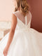 Girls Flower Girl Dress with Beaded Bodice and Tulle Skirt 2-16 By Tip Top