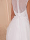Girls Elegant Pearl-Embellished Satin & Mesh Flower Girl Dress 2-16