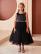 Scoop Neckline Elegant Trim Flower girl Dress, 2-18