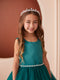 Scoop Neckline Elegant Trim Flower girl Dress, 2-18