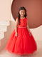Scoop Neckline Elegant Trim Flower girl Dress, 2-18