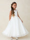 Girls Sparkling  Glitter Dress with Lace Appliqué 2-16 By Tip Top