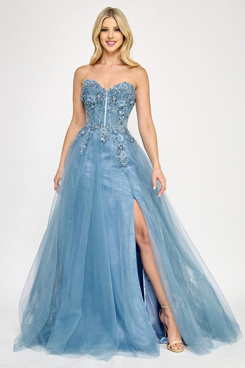 Formal Long Evening Prom Beaded Dress Lenovia 8399