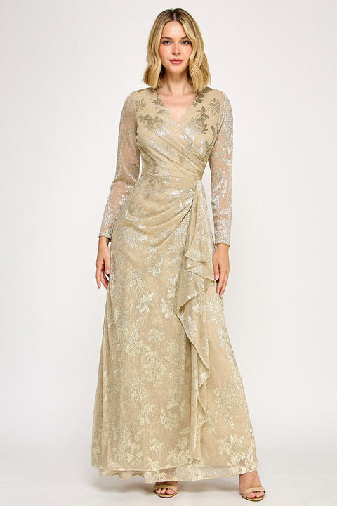 Mother of the Bride Long Sleeve Formal Dress Lenovia 5333