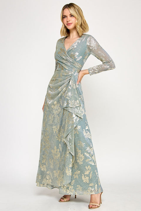 Mother of the Bride Long Sleeve Formal Dress Lenovia 5333