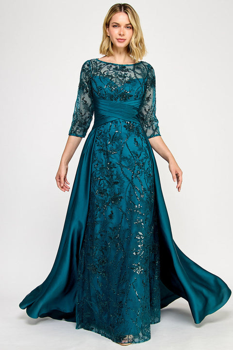 Long Mother of the Bride Formal Dress Lenovia 8355