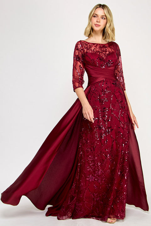Long Mother of the Bride Formal Dress Lenovia 8355