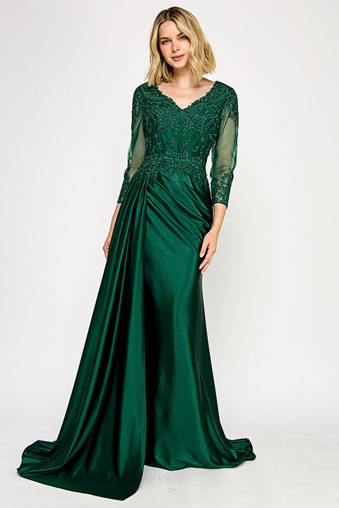 Slit Long Formal Mother of the Bride Dress Lenovia 8366
