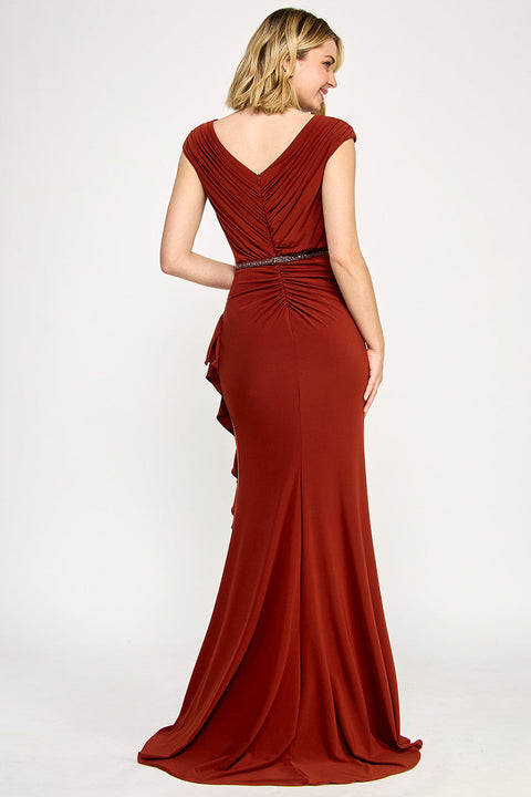 Fitted Long Evening Formal Dress Lenovia 8374