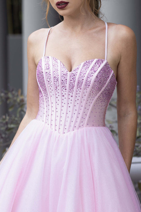 Sweetheart Long Tulle Prom Dress by Lenovia 8503
