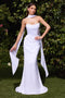 Ladivine 7433W Chiffon White Convertible Gown