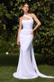 Ladivine 7433W Chiffon White Convertible Gown