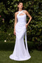 Ladivine 7433W Chiffon White Convertible Gown