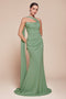 Ladivine 7433 Chiffon Fitted Convertible Gown