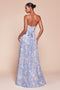 Ladivine 7443 Floral Print Strapless A-line Gown