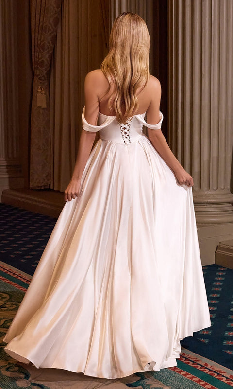 Ladivine 7449W Long Prom Gown with Elegant Silhouette