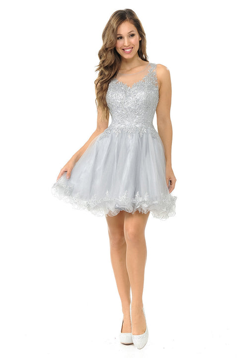 A Line Short Homecoming Cocktail Dress Lenovia 8101