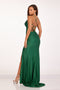 Beaded Back Slit Evening Dress  by Abby Paris 90213