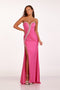 Jersey Beaded Gown with Strapless Slit, Abby Paris 90258