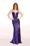 Abby Paris 90264: Fitted Sleeveless Corset Slit Gown