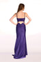 Abby Paris 90264: Fitted Sleeveless Corset Slit Gown