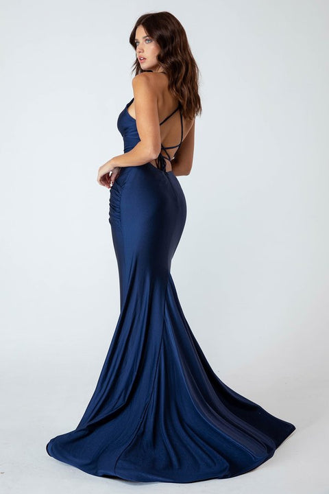 Eureka 9151 jersey fitted strappy back gown — NAVY2 a18d15df 88ac 4b3d b6cd a8ea0f976fda