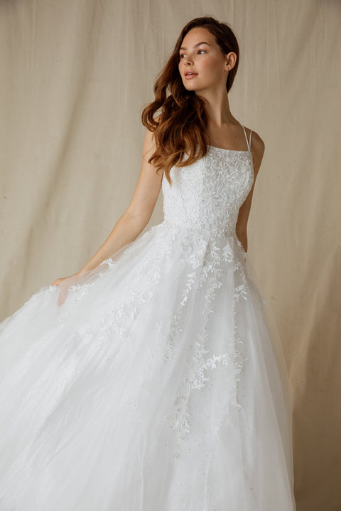 Eureka 9757 embroidered sleeveless a-line gown — OFFWHITE 7583c038 107a 4aed b4ab 73f04ed2746e