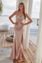 Nox Anabel A1593 Radiant Beaded Satin Gown with Slit