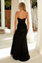 Nox Anabel A1596 Glitter Jersey Strapless Gown with Side Slit