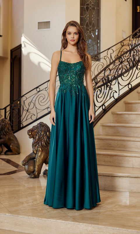 Nox Anabel A1725 Long Prom Gown with Elegant Silhouette