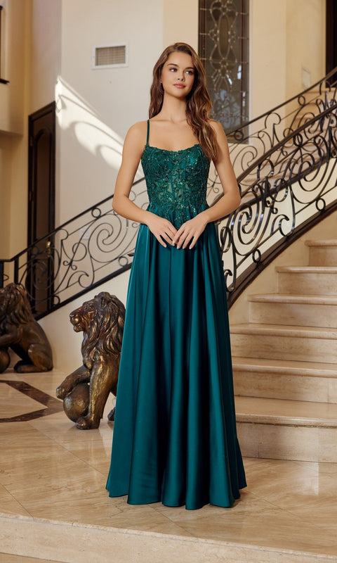 Nox Anabel A1725 Long Prom Gown with Elegant Silhouette